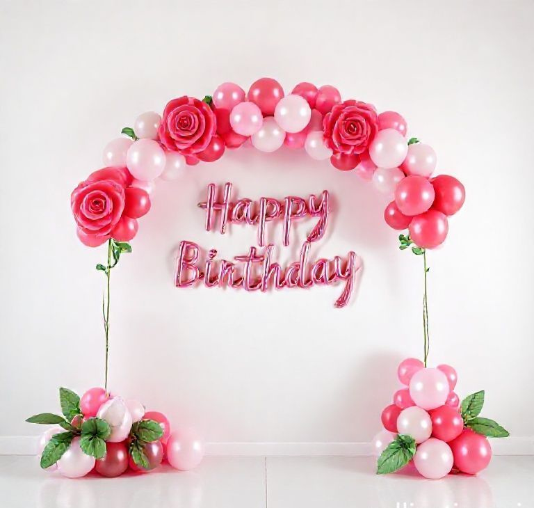 Rose Elegance Birthday Balloon Suite