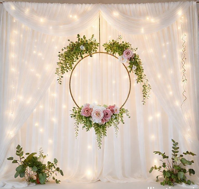 Luminous Blossom Sheer Backdrop