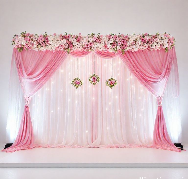 Blush Bloom Elegance Stage Backdrop