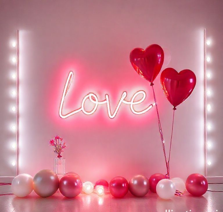 Romance Glow Neon & Balloon Décor Kit