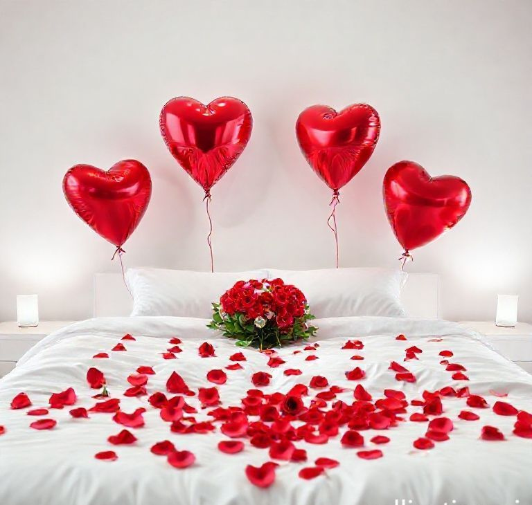 LoveNest Romantic Bed Décor Set