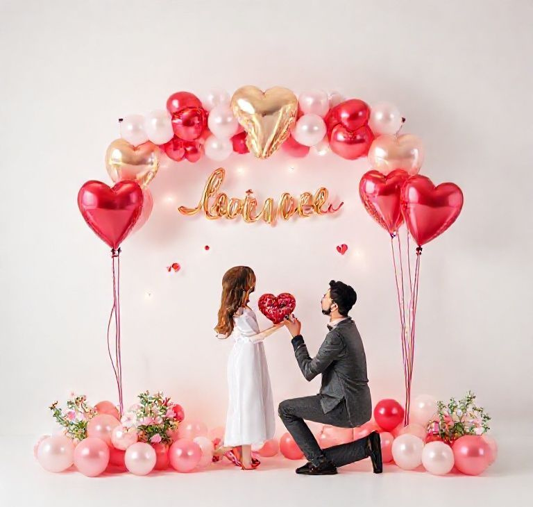 Romance Reveal Balloon Anniversary Kit