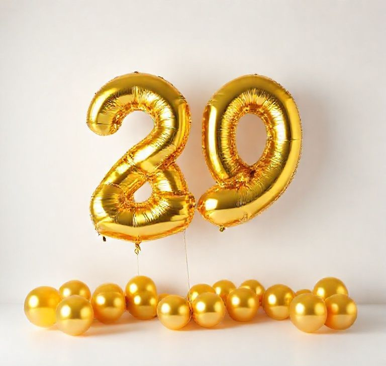 Golden Number Balloon Setup