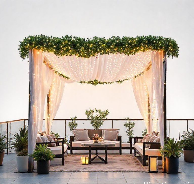 Luxury Terrace Anniversary Decor