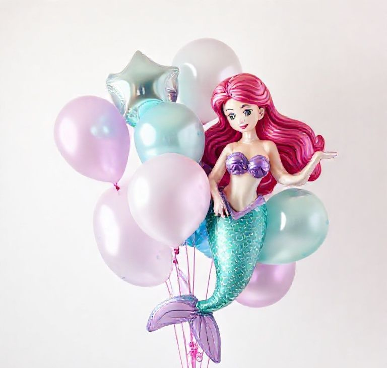 Oceanic Mermaid Birthday Balloon Collection – 18 Premium Balloons