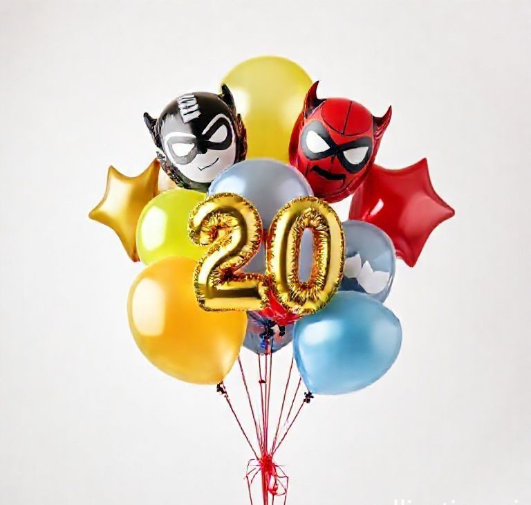 Epic Hero & Villain Balloon Bundle – 20 Vibrant Party Balloons