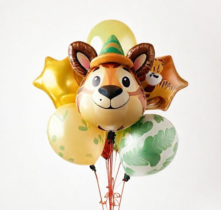 Jungle Explorer Birthday Balloon Set – 33 Vibrant Balloons
