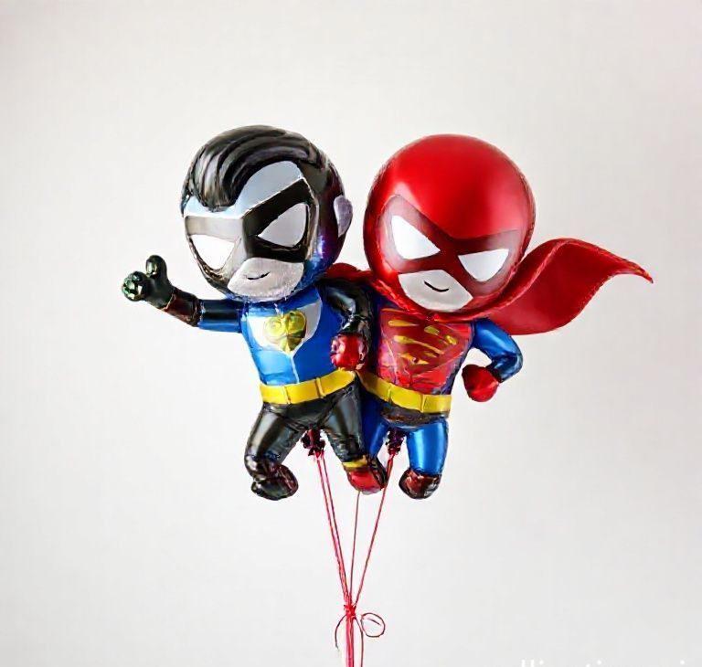 Superhero Duo Birthday Balloon Set – 36 Premium Balloons
