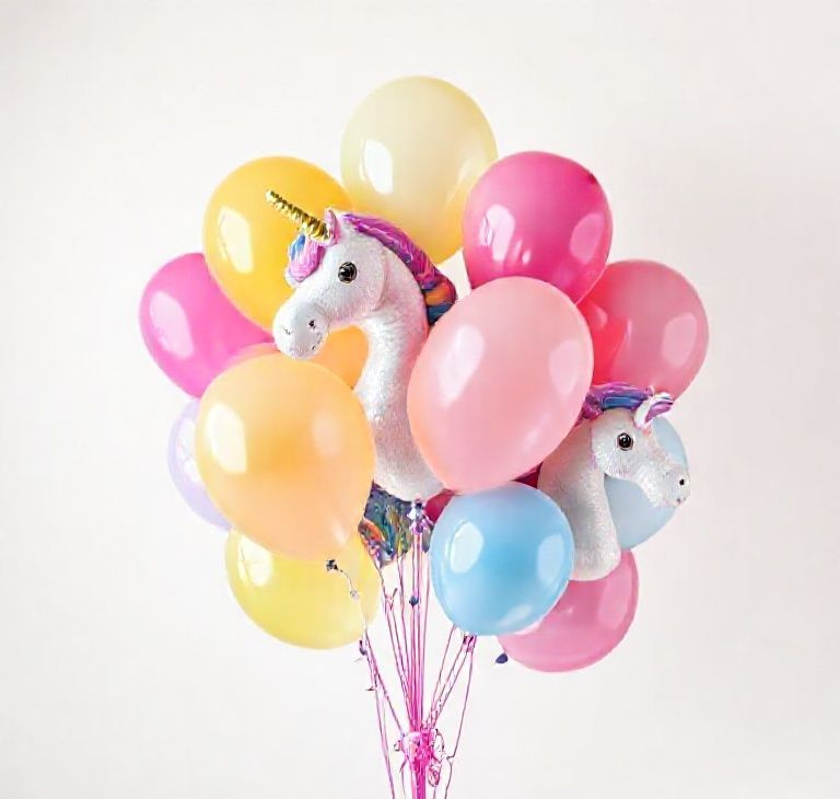Enchanted Rainbow Unicorn Balloon Collection – 50 Pieces