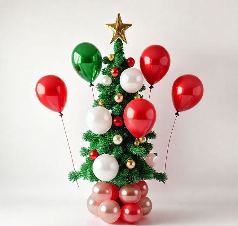 Holiday Cheer Balloon Tree Set – 14‑Piece Christmas Decoration