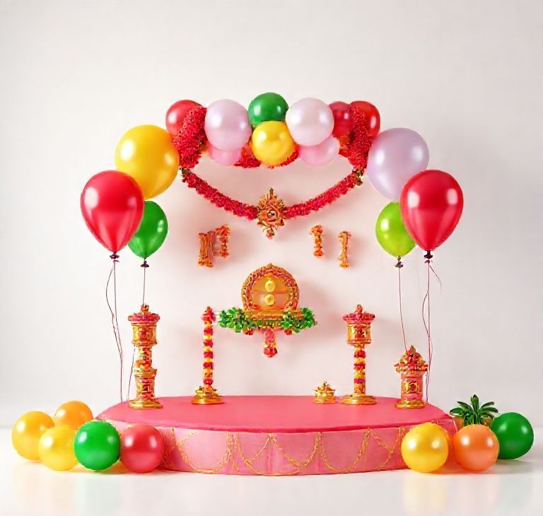 Navratri Radiance Balloon Décor Set – 27 Count