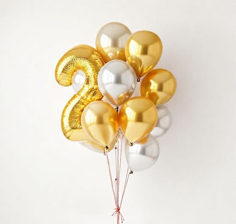 Luxury Gold & Silver Celebration Balloon Set