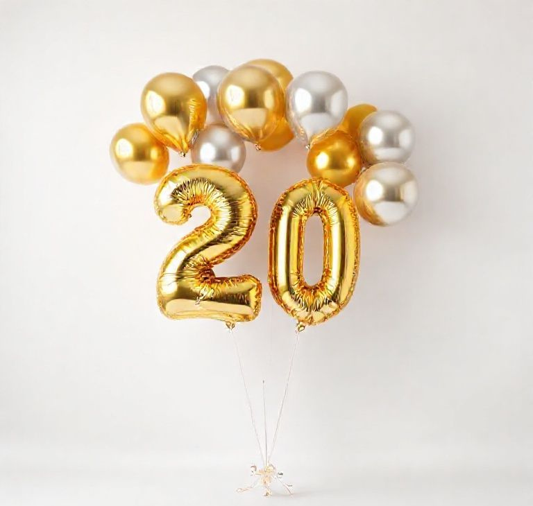 Elegant Gold & Silver Balloon Décor Kit – 20 Premium Balloons