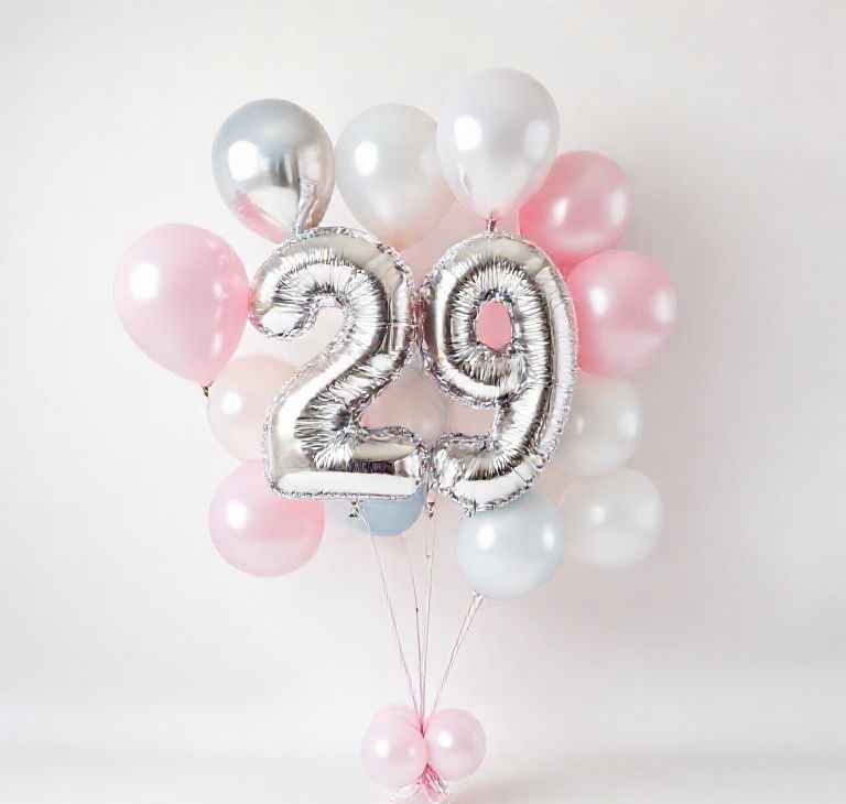 Silver & Pastel Celebration Balloon Kit – Personal Set 29