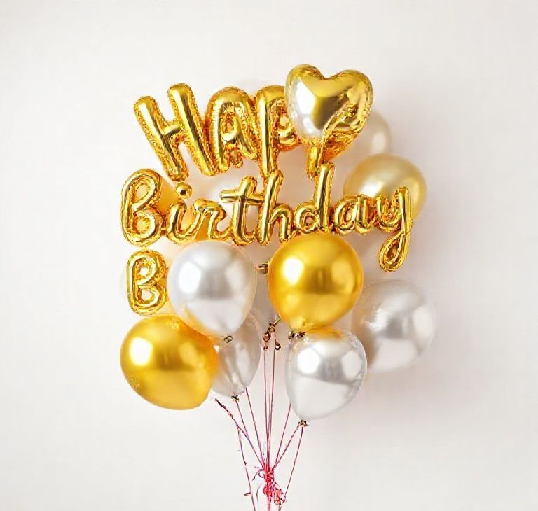 Celebration Luxe Balloon Set – 42 Gold & Silver Party Balloons
