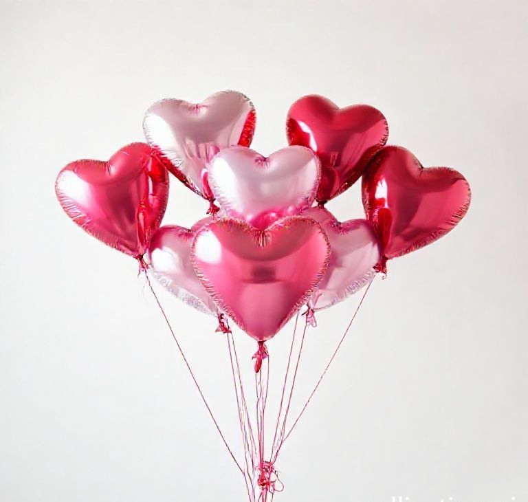 HeartElegance Premium Balloon Set – 5 Elegant Heart-Shaped Balloons