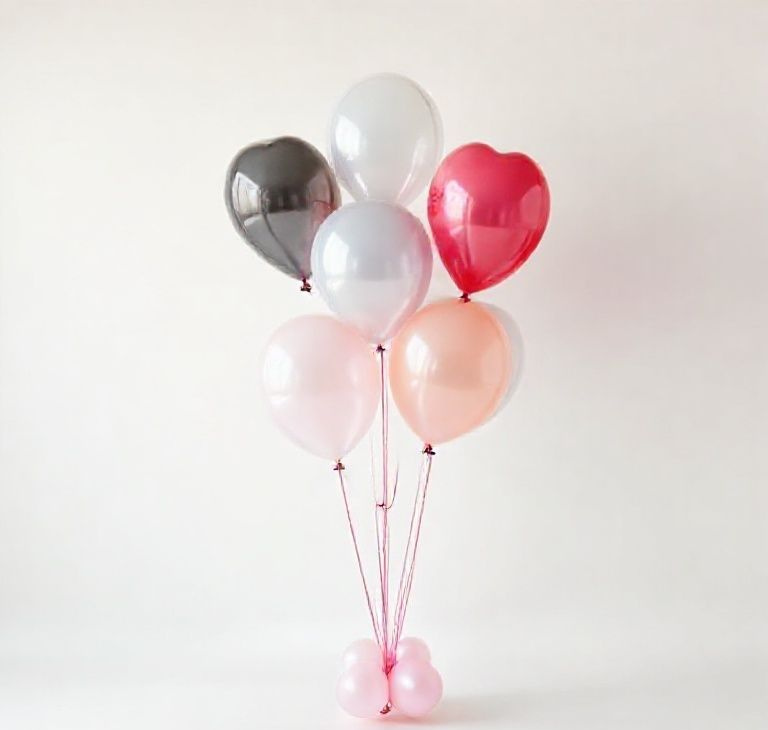 SleekSphere 6‑Piece Minimalist Balloon Set