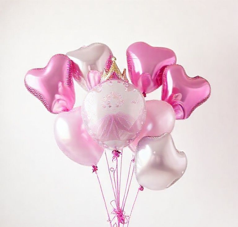 Royal Princess Birthday Balloon Set – 10 Premium Balloons