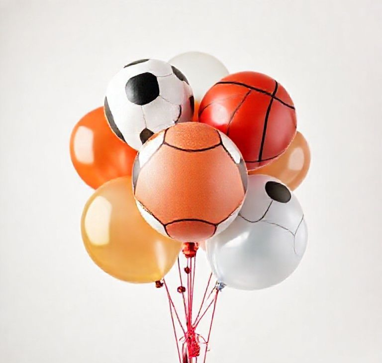 Sports Party Balloon Set for Kids – 17 Count