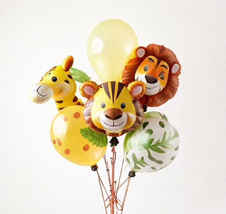 Safari Adventure Kids Birthday Balloon Set