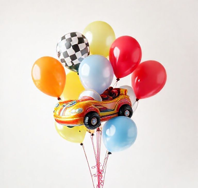 Turbo Track Birthday Balloon Set – 24 Vibrant Racing Balloons