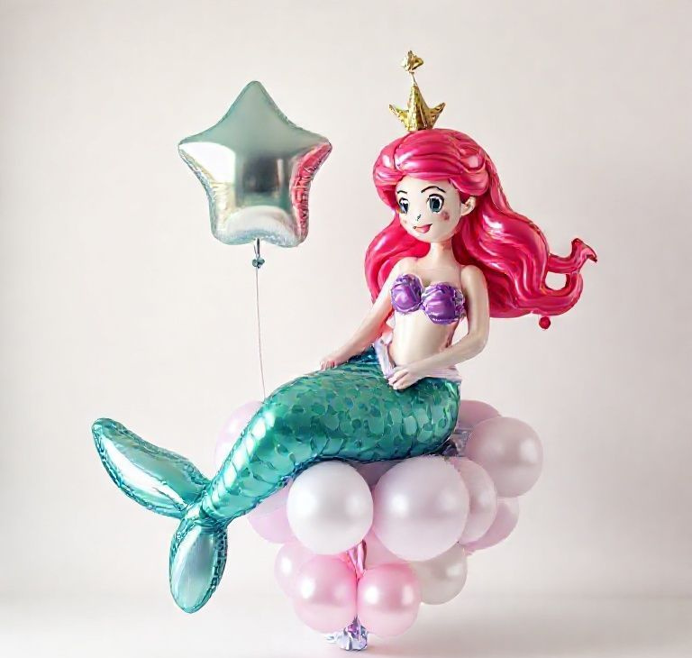 Mermaid Lagoon Birthday Balloon Set – 46‑Piece Celebration Pack