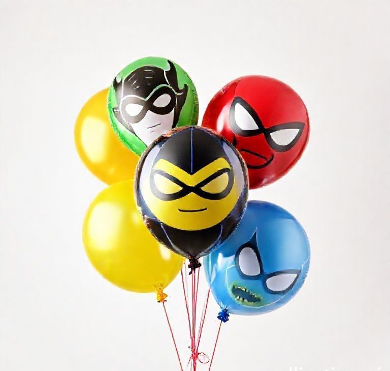 Superhero Celebration Balloon Pack – 5 Premium Latex Balloons
