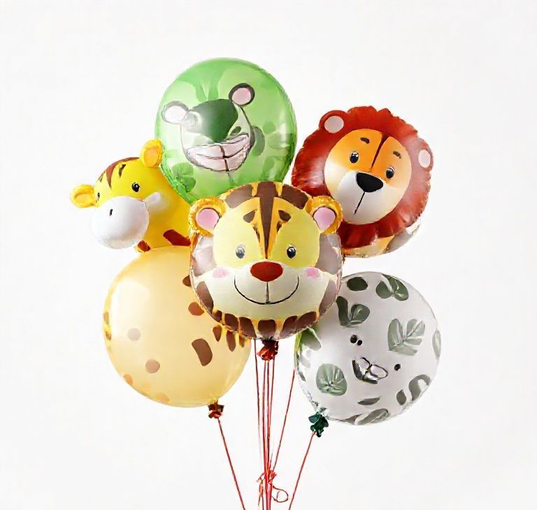 Jungle Safari Birthday Balloon Bundle – Kids Party Set 7