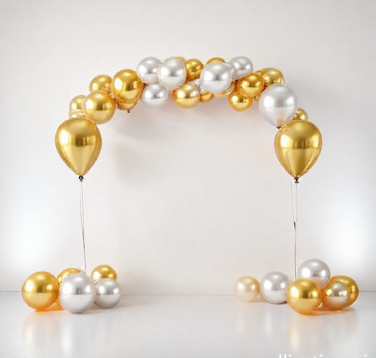 StageSpark Luxe Gold & Silver Balloon Set