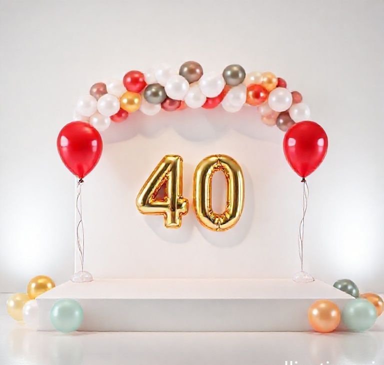 Celebration Stage Balloon Kit – 40 Premium Anniversary Balloons