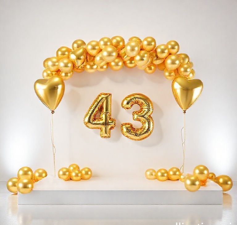 Gold Elegance Stage Balloon Ensemble – Set 43